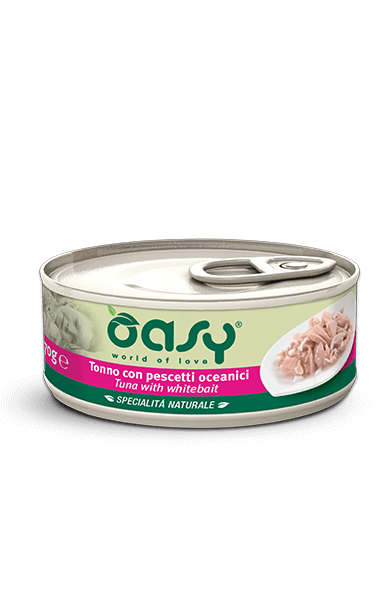 Oasy - Specialità Naturale Tonno con Pescetti Oceanici per Gatti (70gr) Oasy - Specialità Naturale Tonno con Pescetti Oceanici per Gatti (70gr)